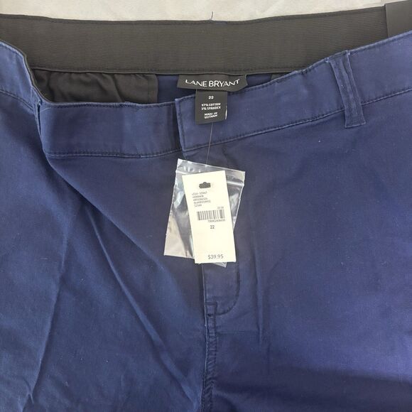 Lane Bryant Navy Chino Girlfriend Shorts 22 - Picture 3 of 11